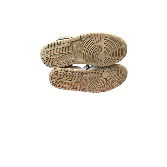 Nike Air Jordan 1 Mid Light Smoke gray Black sneakers Men's Sz 8 - Picture 5 of 7